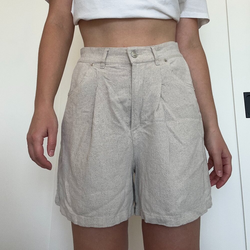 Asos Tan Linen Blend Trouser Short
